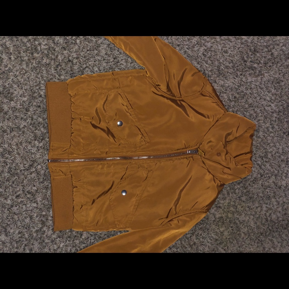 yellow mustard bomber jacket